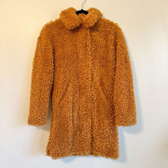 NWOT! J.Crew The Textured Teddy Coat - Caramel (Tan) | Size XXS - Picture 5 of 12